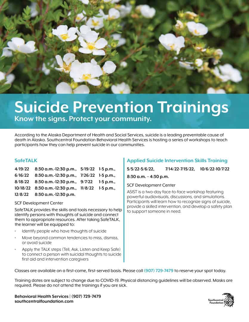 Suicide Prevention Resources - Southcentral Foundation