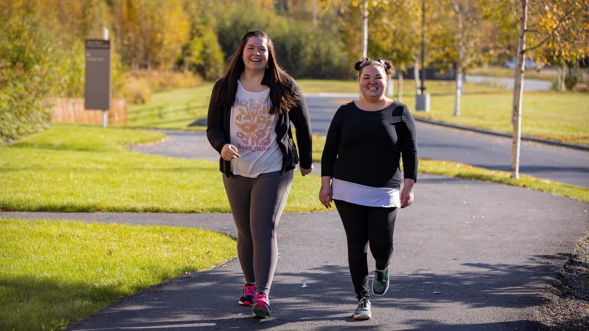 Walking Outside at Benteh Nuutah Primary Care Center
