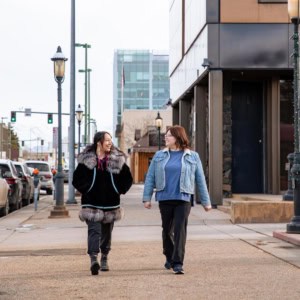 Women Walking in Downtown Anchorage
